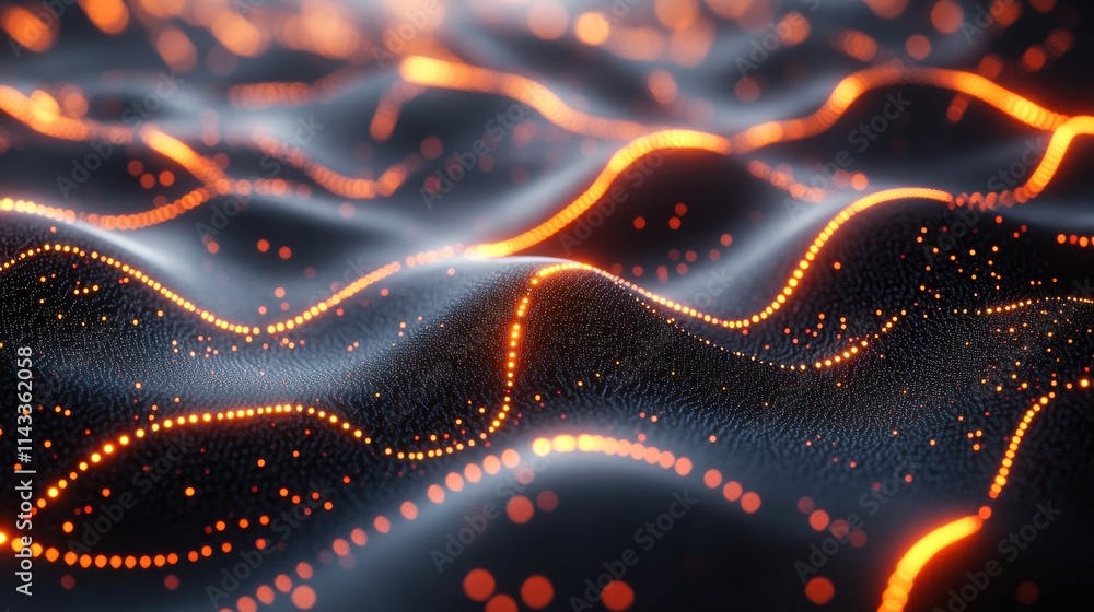 Poster abstract 3d render futuristic surface design modern technology backgroun
