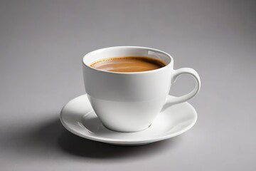 there is a cup of coffee on a saucer on a table