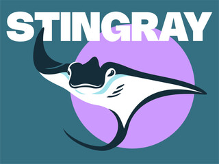 Stingray Vector Flat Illustration