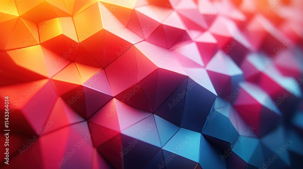 Poster abstract 3d render geometric composition background desig