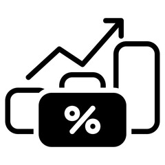 Progressive icon with glyph style