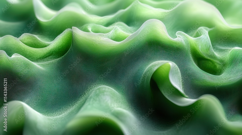 Poster abstract 3d render green background animation motion design seamless looped vide