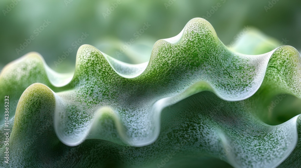 Poster abstract 3d render green background animation motion design seamless looped vide