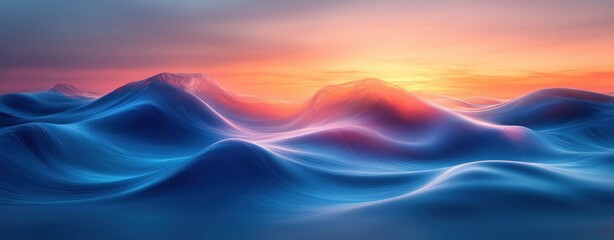 Blue Waves Abstract Design Background for Modern Business Presentation