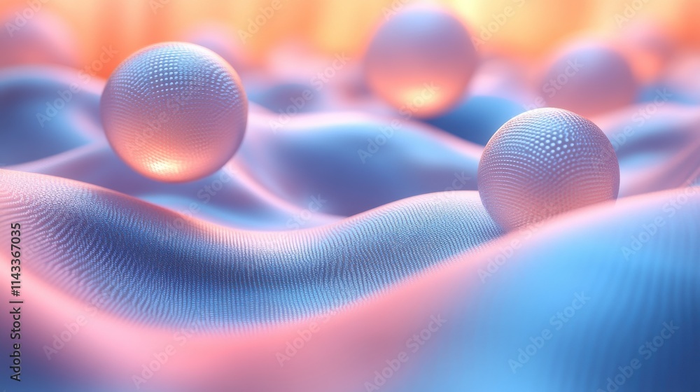 Poster abstract 3d render modern background composition with sphere