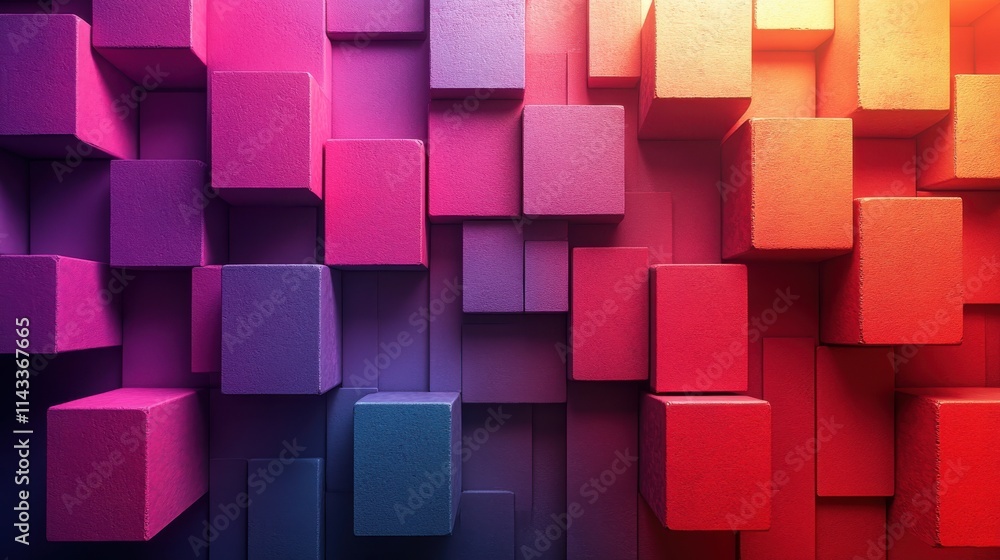 Aufkleber abstract 3d render modern background design geometric compositio