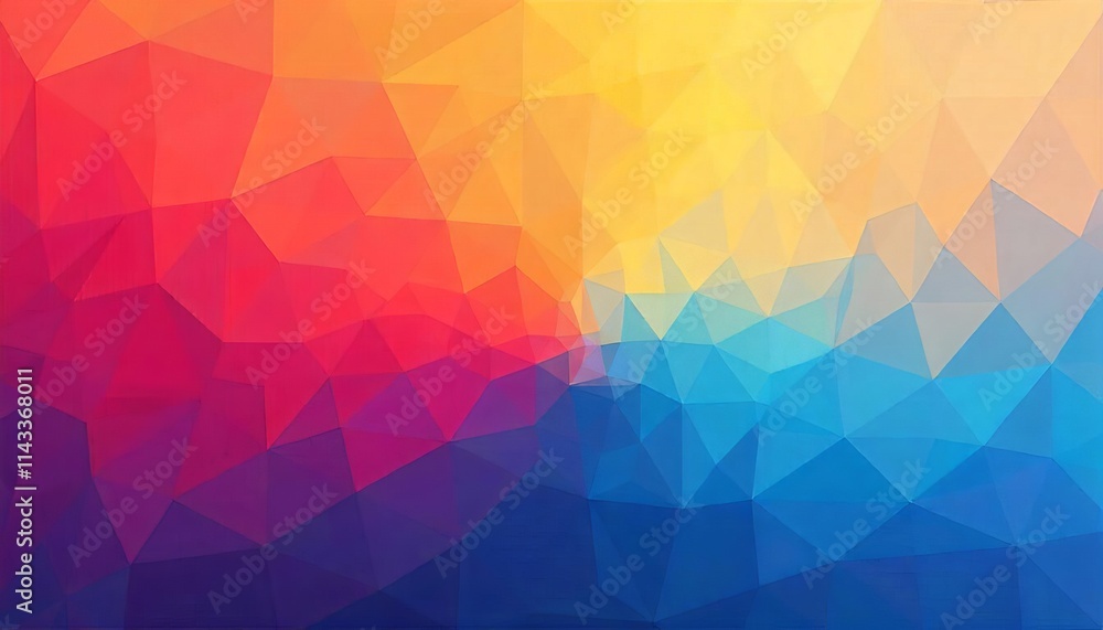 Poster vibrant abstract background with polygonal gradient colors