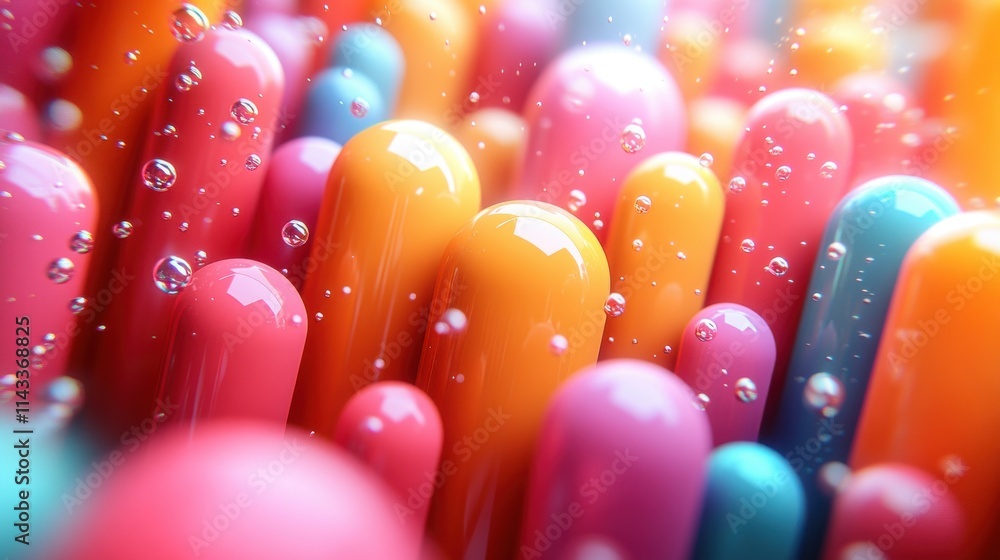 Poster abstract 3d render modern colorful background desig