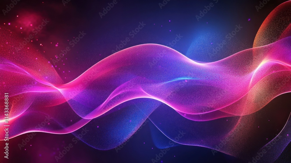 Poster Abstract waves of vibrant colors creating a dynamic, fluid visual effect.
