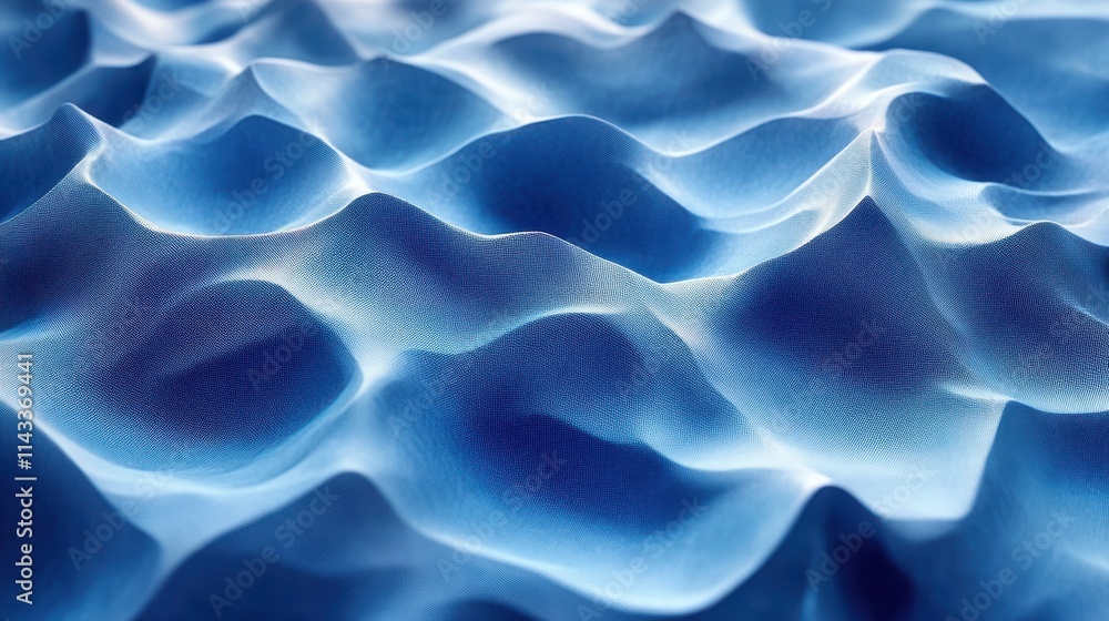 Poster abstract 3d render motion background design blue low poly surface seamless looped animatio