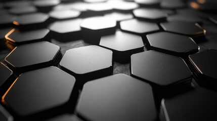 Obraz premium abstract 3d render motion background design hexagonal wireframe seamless looped animatio