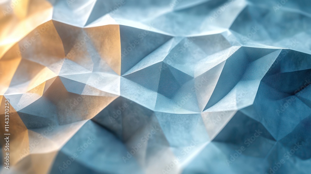 Aufkleber abstract 3d render motion background design triangulated surface seamless looped animatio