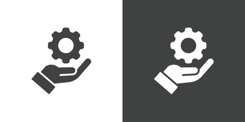 Maintenance repair flat glyph icon. Perfect pixel on white and black background