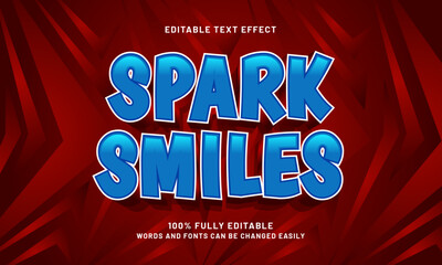 spark smiles editable text effects with a joy and play theme
