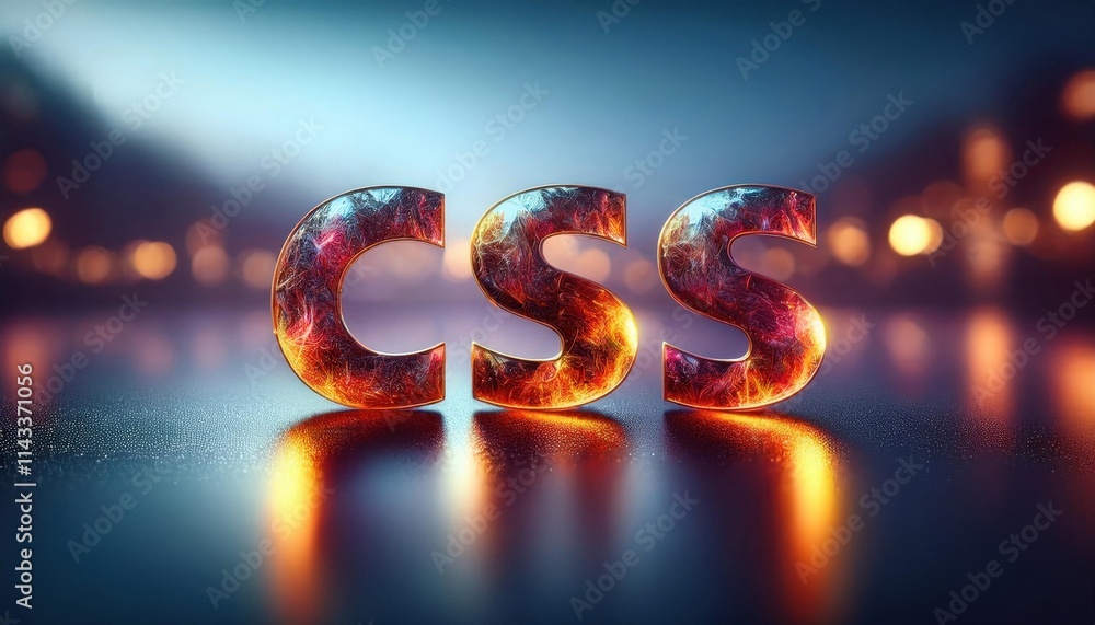 Poster creative and vibrant css typography for web design