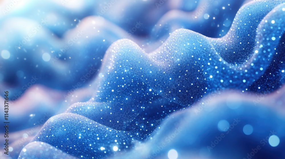 Poster abstract 3d render network concept blue background design seamless looped animatio