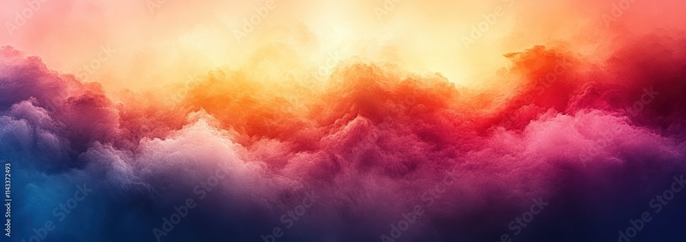 Poster abstract gradient background with grainy texture in warm and cool tones for moody and trendy design