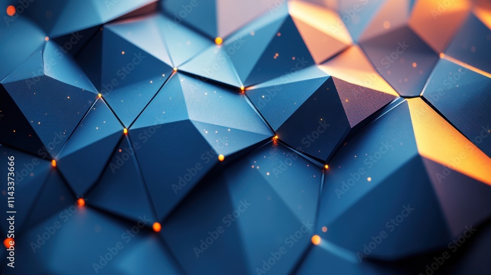 Poster abstract 3d render polygonal background design seamless looped vide