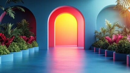 Fototapeta premium abstract 3d render pastel colored background desig