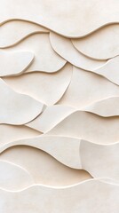 Minimalist Organic Forms in Earthy Neutral Tones with Intentional Negative Space