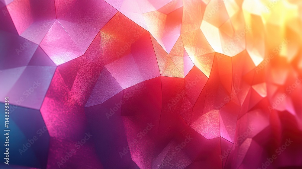 Poster abstract 3d render polygonal background design seamless looped vide