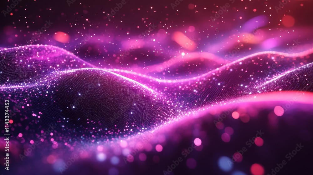Aufkleber abstract 3d render purple background design network concep