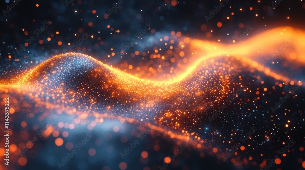 Poster abstract 3d render scientific background design network concept animatio