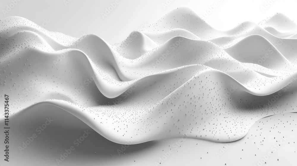 Poster abstract 3d render white background with wavy lines modern animation motion design seamless looped v