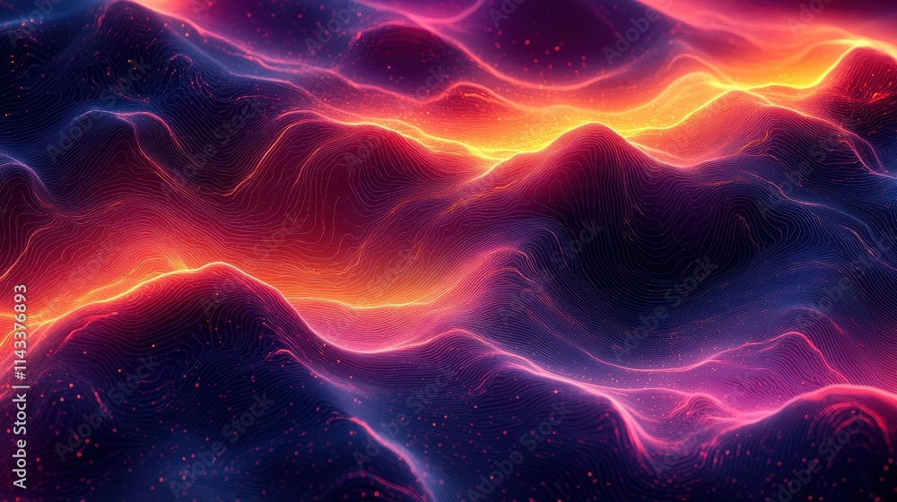 Poster abstract background design modern pattern with distorted thin lines illustratio