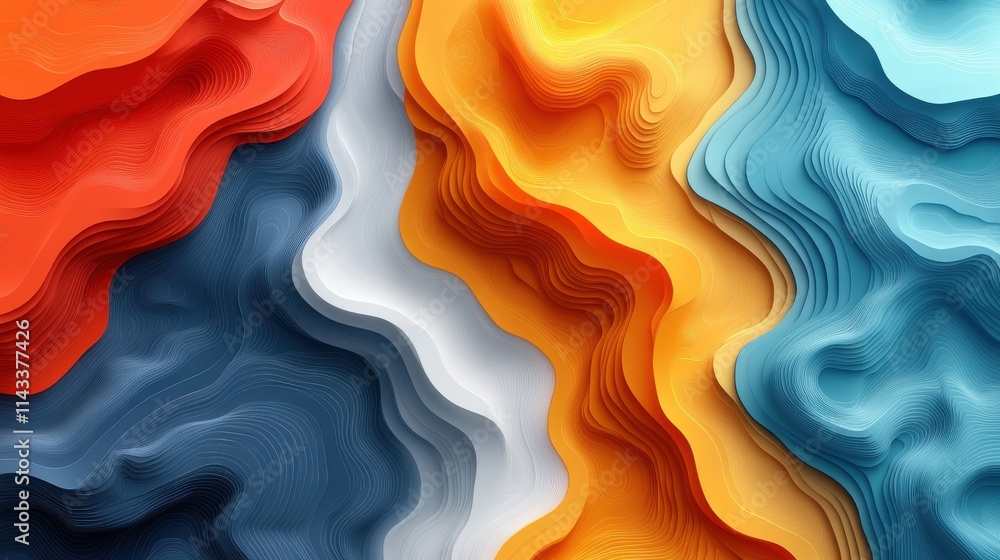 Poster abstract background design set of colorful covers striped patterns illustratio