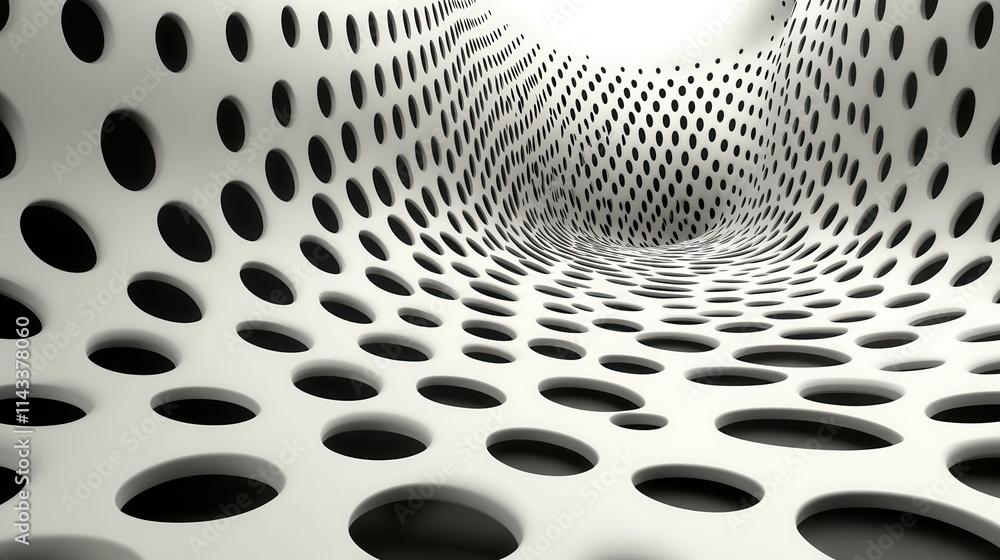 Poster abstract background design wavy halftone pattern seamless looped animatio