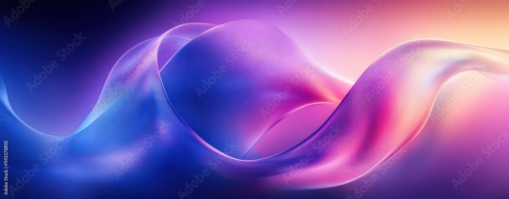 Poster futuristic neon wave abstract design with gradient background