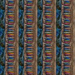 Abstract fisherman's dream lures on the dock design for background wallpaper gift wrap paper cards posters fun illustration 