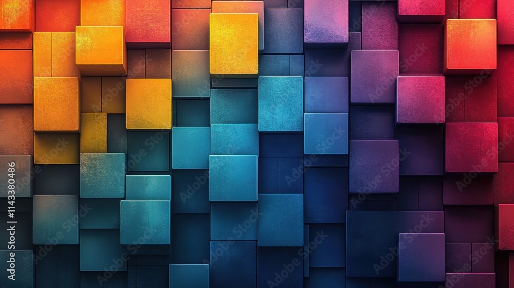 Poster abstract background with cubes modern pattern illustratio