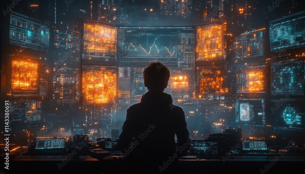 Poster cyber threat monitoring and detection operations center for network security and incident response