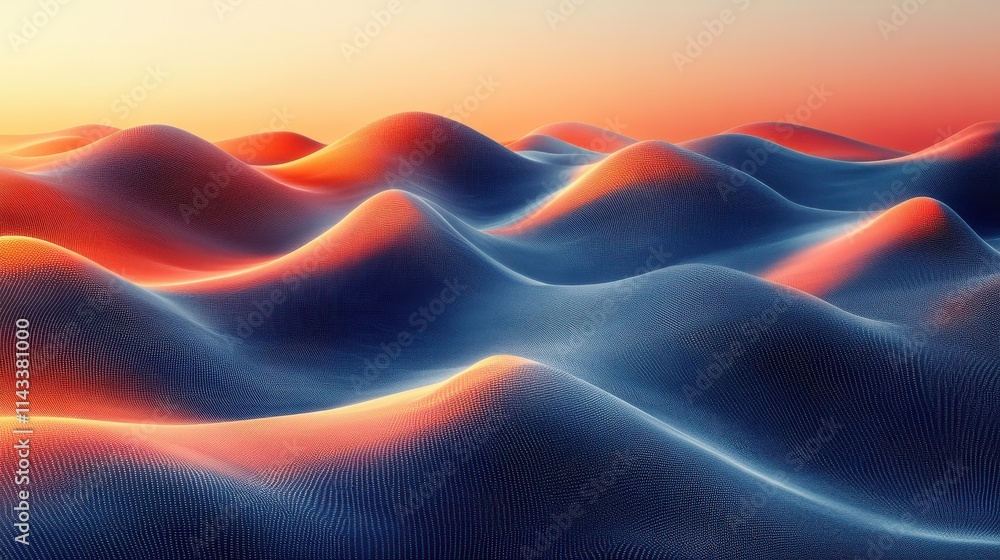 Poster abstract design with distorted lines modern pattern illustratio