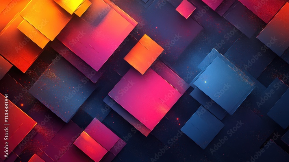 Aufkleber abstract geometric background modern pattern design with cubes illustratio