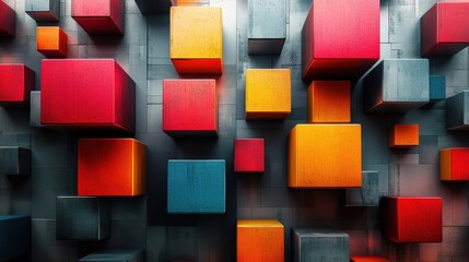 abstract geometric background modern pattern design with cubes illustratio