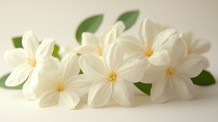 arabian jasmine flower close up stock image isolated on white background jasmine