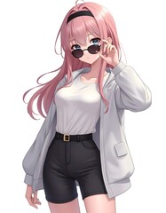 anime girl character with big breast