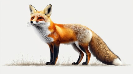 Obraz premium beautiful fox clipart isolated on white background fox