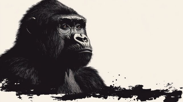 beautiful gorill clipart isolated on white background gorilla