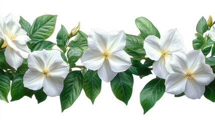Naklejka premium beautiful jasmine clipart isolated on white background jasmine