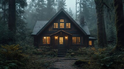 Enchanted Forest Cabin: A Night of Tranquility