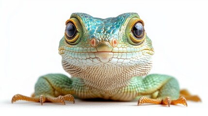 Fototapeta premium beautiful lizard clipart isolated on white background lizard