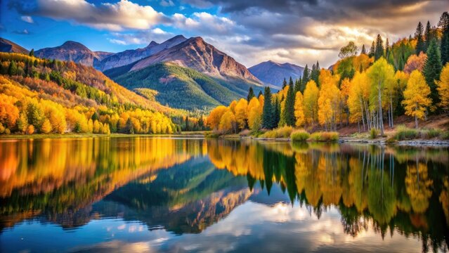 Durango Colorado Autumn Lake Aspen Reflection Long Exposure Photography