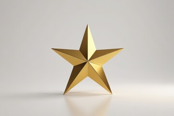 Obraz premium a close up of a gold star on a white surface