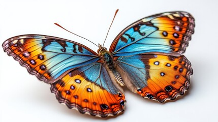 Fototapeta premium butterfly close up stock image isolated on white background butterfly