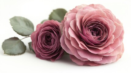 Fototapeta premium close up of cabbage rose damask roses photo isolated on white background cabbage rose