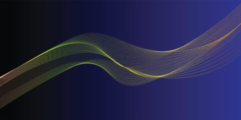 Sparkling luxury gold waves background on blue background. Premium design for wallpaper, banner, poster and cover.